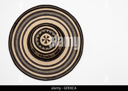 Cappello tradizionale dalla Colombia: 'sombrero vueltiao' Foto Stock