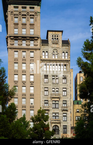 Banca della metropoli di edificio e Decker edificio con i suoi intricati facciata in cotto, Union Square, Manhattan New York City Foto Stock