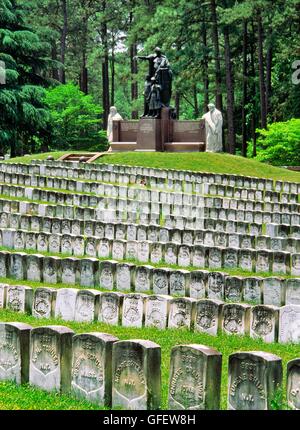 Unione soldato guerra civile tombe e memorial. Andersonville Cimitero Nazionale a Fort Sumpter, GEORGIA, STATI UNITI D'AMERICA Foto Stock