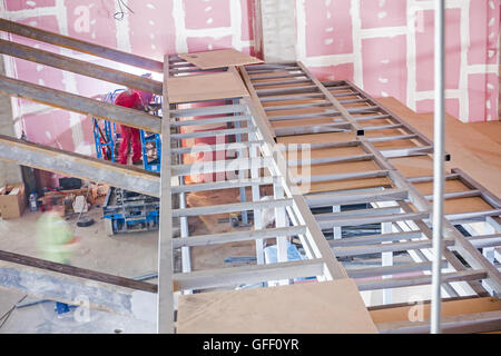 Parzialmente assemblati scheletro della costruzione del teatro, il lavoro è in corso. Foto Stock