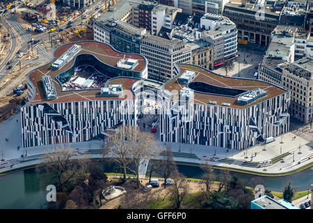 Vista aerea, Jan-Wellem-Platz, Koe-Bogen, Berliner Allee, Duesseldorf, Renania, Renania settentrionale-Vestfalia, Germania, Europa,aereo Foto Stock