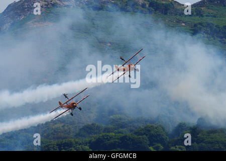 Breitling Wingwalkers a Bray Display aria, Co Wicklow Irlanda Foto Stock