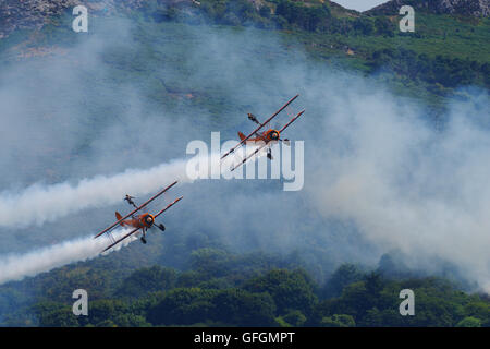 Breitling Wingwalkers a Bray Display aria, Co Wicklow Irlanda Foto Stock