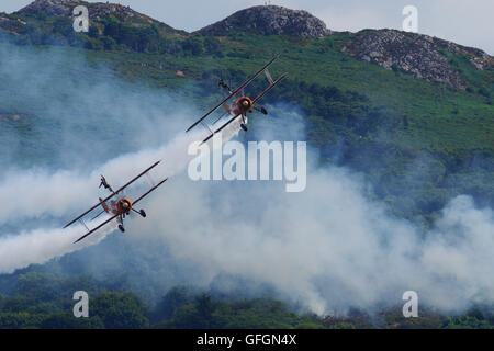 Breitling Wingwalkers a Bray Display aria, Co Wicklow Irlanda Foto Stock