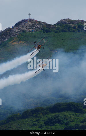 Breitling Wingwalkers a Bray Display aria, Co Wicklow Irlanda Foto Stock