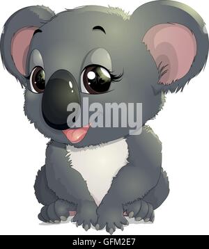 Abbastanza divertente koala Illustrazione Vettoriale