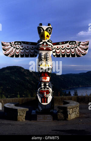 Duncan - la città di totem, è nella spettacolare Valle di Cowichan, Duncan BC. Isola di Vancouver - British Columbia Foto Stock