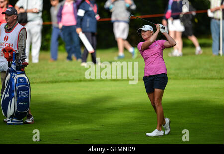 Woburn Golf, Milton Keynes, Regno Unito. 31 Luglio, 2016. Ricoh Womens Open Golf, round finale. Stacy Lewis (USA) riproduce il sedicesimo fairway. Credito: Azione Sport Plus/Alamy Live News Foto Stock