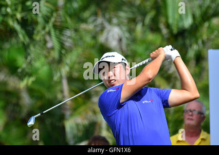 Chonburi, Thailandia. 31 Luglio, 2016. David Lipsky di USA player in Coppa del Re 2016 a Phoenix Gold Golf & Country Club Pattaya sulla luglio 31, 2016 in Chonburi, Thailandia. Credito: Chatchai Somwat/Alamy Live News Foto Stock