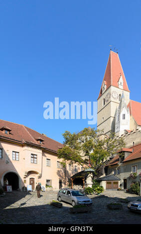 Weißenkirchen in der Wachau: chiesa fortificata, Austria, Niederösterreich, Bassa Austria Wachau Foto Stock