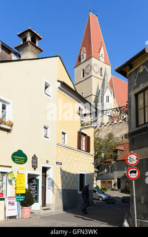 Weißenkirchen in der Wachau: chiesa fortificata, Austria, Niederösterreich, Bassa Austria Wachau Foto Stock