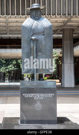 Saint Damien, lo State Capitol Building, Hawaii, USA, Sabato, Maggio 07, 2016. Foto Stock