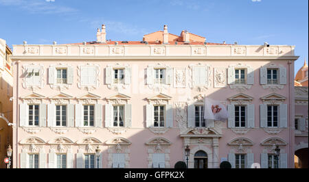 Di fronte al Prince Palace House at Royal cantiere nel Principato di Monaco Foto Stock