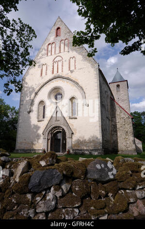 La Chiesa di San Martino di Valjala è una chiesa luterana in Valjala, sull'isola di Saaremaa, Estonia. Foto Stock