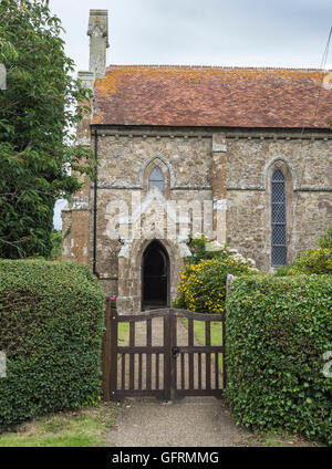 Ingresso alla chiesa di Santo Spirito, Newtown, Isle of Wight, Regno Unito Foto Stock