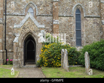 Ingresso alla chiesa di Santo Spirito, Newtown, Isle of Wight, Regno Unito Foto Stock