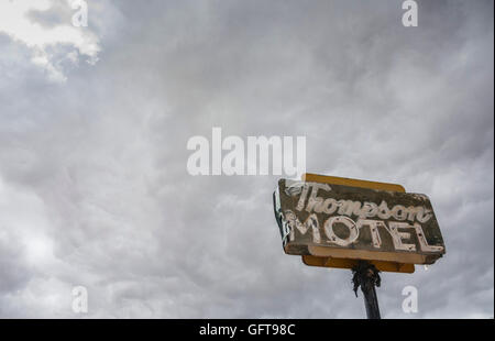 Vecchio Thompson Motel accedi Thompson USA Utah Foto Stock