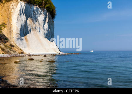 Chalk cliff Jasmund National Park, Rügen, Germania, Patrimonio Mondiale dell Unesco. Foto Stock