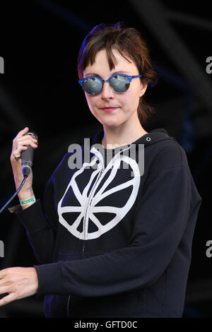 Londra - Lug 02, 2016: Polica eseguire sul palco della Barclaycard British Summer Time Event in Hyde Park il Lug 02, 2016 in Lond Foto Stock