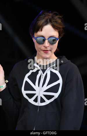 Londra - Lug 02, 2016: Polica eseguire sul palco della Barclaycard British Summer Time Event in Hyde Park il Lug 02, 2016 in Lond Foto Stock