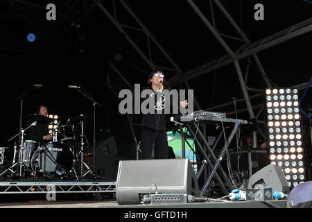 Londra - Lug 02, 2016: Polica eseguire sul palco della Barclaycard British Summer Time Event in Hyde Park il Lug 02, 2016 in Lond Foto Stock