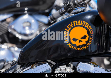 Dettaglio della Harley Davidson Moto serbatoio benzina Foto Stock