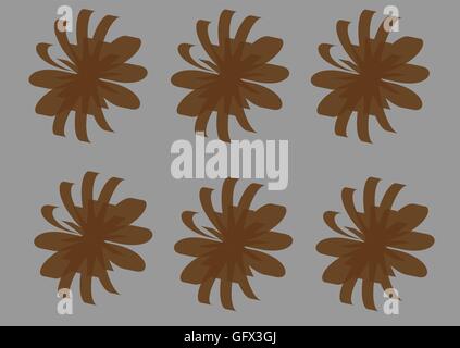 Abstract senza giunture di legno intagliato ornamento floreale sfondo Illustrazione Vettoriale