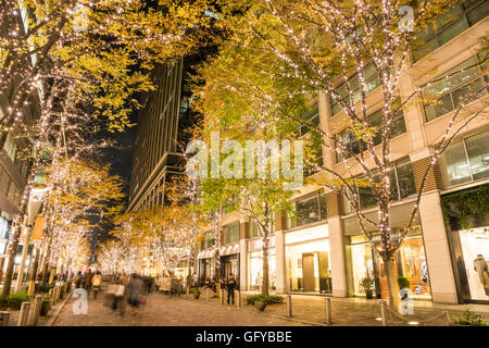 Illuminazione Marunouchi 2015, Tokyo, Giappone Foto Stock