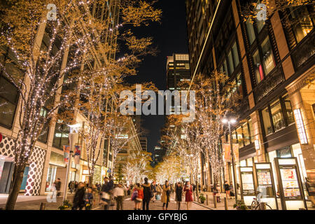 Illuminazione Marunouchi 2015, Tokyo, Giappone Foto Stock