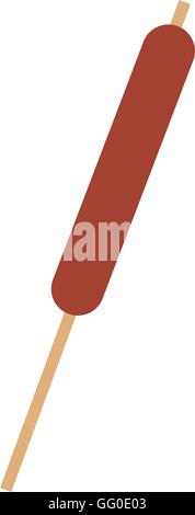 Singola icona corndog Illustrazione Vettoriale