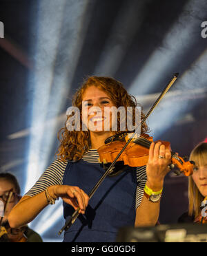 Fochabers Scozia, Regno Unito. Il 31 luglio 2016. Questo è il Fochabers Fiddlers a Speyfest music festival Fochabers, murene, Scozia. Foto Stock