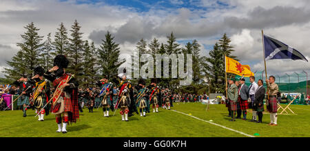 Dufftown,Moray,Scozia,UK. Il 30 luglio 2016. Si tratta di attività all'interno di Dufftown Highland Games, murene, Scozia. Foto Stock