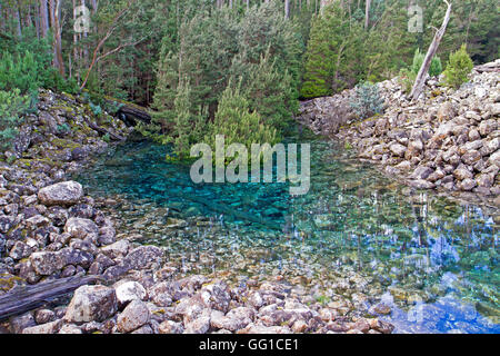 Sparendo Tarn su kunanyi / Mt Wellington Foto Stock