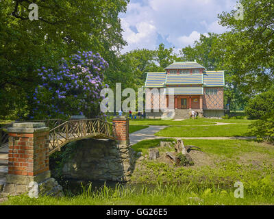 Sala da tè cinese nel giardino di Palazzo Oranienbaum, Germania Foto Stock