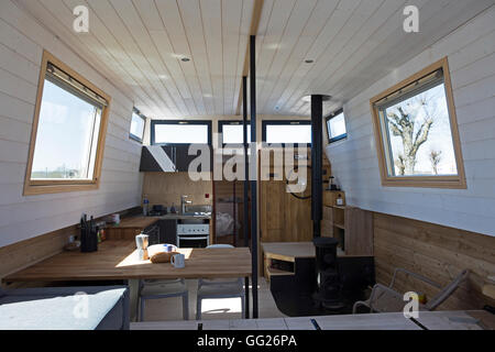 Houseboat Ninfea Pouilly-en-Auxois, il canale di Borgogna, Francia Foto Stock