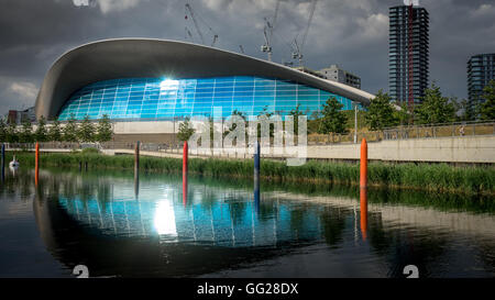 Il London Aquatics Centre Foto Stock