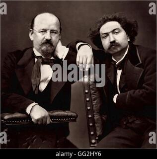 Emile Erckmann (1822-1899) e Alexandre Chatrian (1826-1890), gli scrittori francesi che hanno scritto i loro libri insieme sotto il nome di penna Erckmann-Chatrian. Foto di Pierre Petit Foto Stock