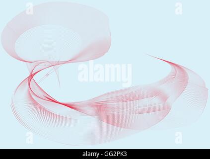 Illustrazione raffigurante una riga rossa su uno sfondo luminoso Illustrazione Vettoriale