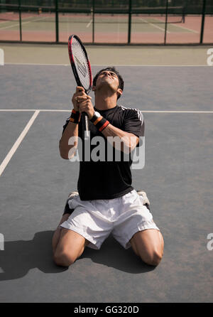 Giocatore di Tennis delusi Foto Stock