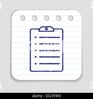 Doodle Icona degli appunti. Illustrazione Vettoriale