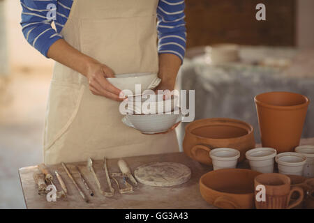 La sezione centrale del potter vaschetta di contenimento Foto Stock
