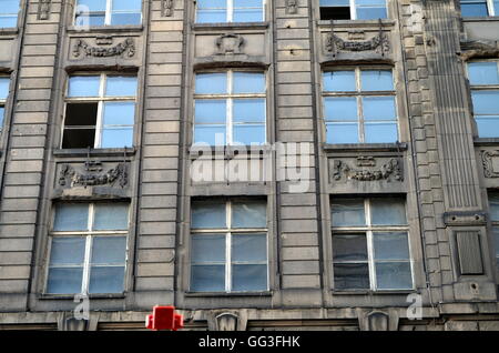 Mattone antico edificio industriale a Berlino, Germania Foto Stock