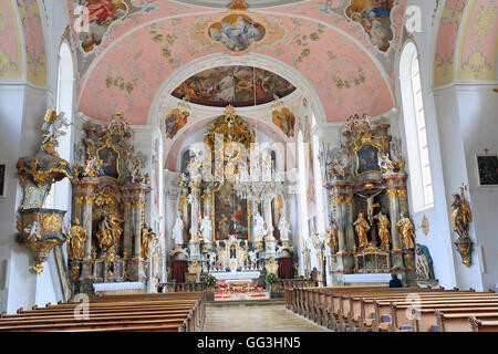 San Pietro San Paolo Chiesa. Joseph Schmuzer hanno portato alla costruzione della chiesa in Baviera, Germania. Foto Stock