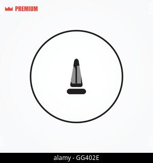 Cono stradale icona vettore Illustrazione Vettoriale