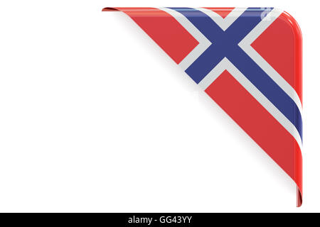 Angolo norvegese, pulsante. 3D rendering isolati su sfondo bianco Foto Stock