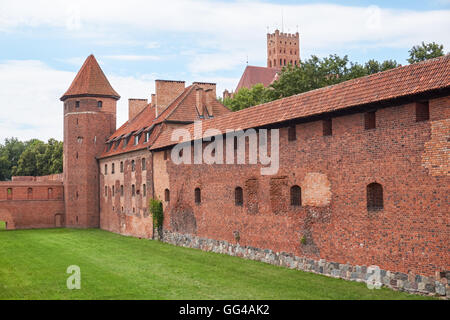 Castello dell'Ordine Teutonico in Malbork, Polonia Foto Stock