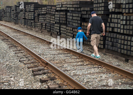 Museo della ferrovia della Nuova Inghilterra Thomaston CT Foto Stock