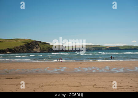 La spiaggia di Bigbury-su-Mare a sud prosciutti, Devon, Regno Unito Foto Stock