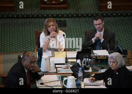 I rappresentanti dalla American Civil Liberties Union deporre in un Texas comitato del Senato in materia di 'religious libertà' bill Foto Stock