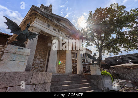 Torre del castello di Trsat a Rijeka, Croazia Foto Stock